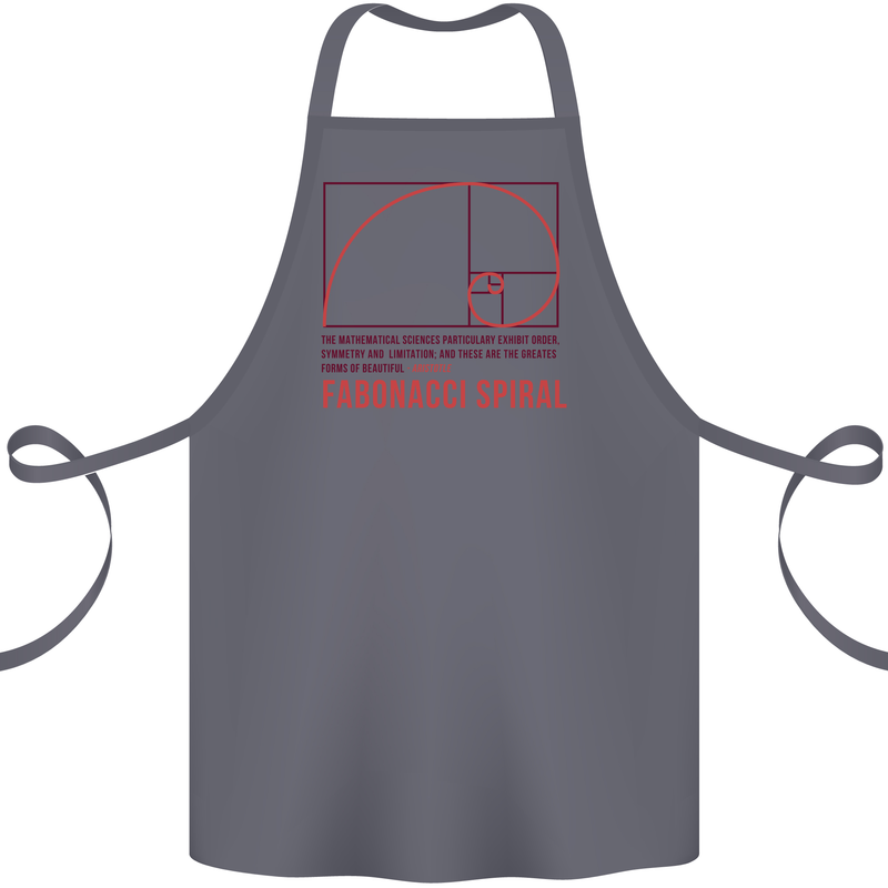 Fibonacci Spiral Mathematics Maths Science Cotton Apron 100% Organic Steel