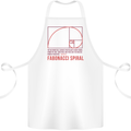 Fibonacci Spiral Mathematics Maths Science Cotton Apron 100% Organic White