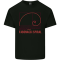 Fibonacci Spiral Mathematics Maths Science Kids T-Shirt Childrens Black