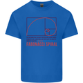 Fibonacci Spiral Mathematics Maths Science Kids T-Shirt Childrens Royal Blue