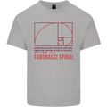 Fibonacci Spiral Mathematics Maths Science Kids T-Shirt Childrens Sports Grey