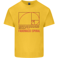 Fibonacci Spiral Mathematics Maths Science Kids T-Shirt Childrens Yellow