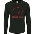 Fibonacci Spiral Mathematics Maths Science Mens Long Sleeve T-Shirt Black