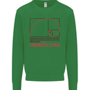 Fibonacci Spiral Mathematics Maths Science Mens Sweatshirt Jumper Irish Green