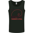 Fibonacci Spiral Mathematics Maths Science Mens Vest Tank Top Black