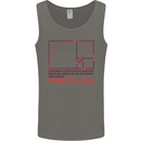 Fibonacci Spiral Mathematics Maths Science Mens Vest Tank Top Charcoal