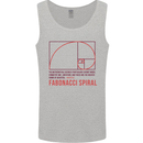 Fibonacci Spiral Mathematics Maths Science Mens Vest Tank Top Sports Grey