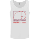 Fibonacci Spiral Mathematics Maths Science Mens Vest Tank Top White