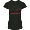 Fibonacci Spiral Mathematics Maths Science Womens Petite Cut T-Shirt Black