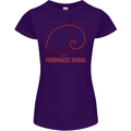 Fibonacci Spiral Mathematics Maths Science Womens Petite Cut T-Shirt Purple