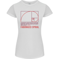 Fibonacci Spiral Mathematics Maths Science Womens Petite Cut T-Shirt White