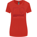 Fibonacci Spiral Mathematics Maths Science Womens Wider Cut T-Shirt Red