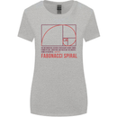 Fibonacci Spiral Mathematics Maths Science Womens Wider Cut T-Shirt Sports Grey