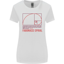 Fibonacci Spiral Mathematics Maths Science Womens Wider Cut T-Shirt White