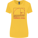 Fibonacci Spiral Mathematics Maths Science Womens Wider Cut T-Shirt Yellow