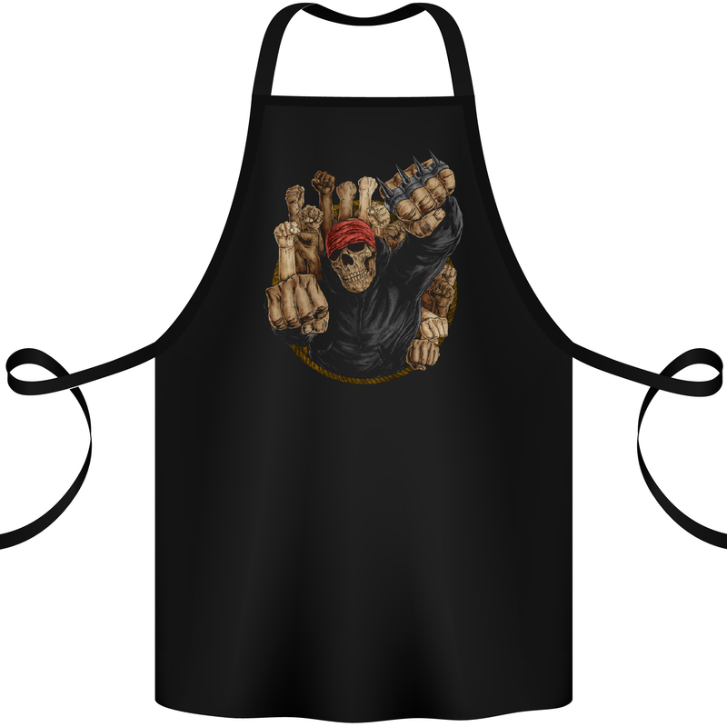 Fighting Spirit Revolution Anarchy Protest Cotton Apron 100% Organic Black