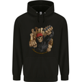 Fighting Spirit Revolution Anarchy Protest Mens 80% Cotton Hoodie Black