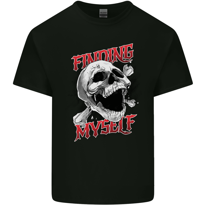 Finding Myself Skull Kids T-Shirt Childrens Black