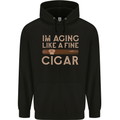 Fine Cigar Funny 40th 50th 60th 70th Birthday Childrens Kids Hoodie Black