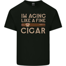 Fine Cigar Funny 40th 50th 60th 70th Birthday Kids T-Shirt Childrens Black