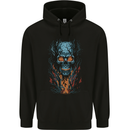 Fire From Hell Skull Childrens Kids Hoodie Black