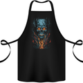Fire From Hell Skull Cotton Apron 100% Organic Black
