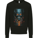 Fire From Hell Skull Mens Sweatshirt Jumper Black