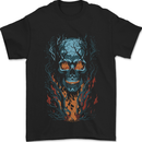 Fire From Hell Skull Mens T-Shirt 100% Cotton Black