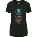 Fire From Hell Skull Womens Wider Cut T-Shirt Black