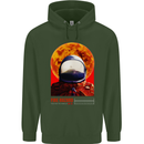 Fire Hazard Too Hot to Handle Astronaut Space Childrens Kids Hoodie Forest Green