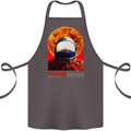 Fire Hazard Too Hot to Handle Astronaut Space Cotton Apron 100% Organic Dark Grey