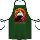Fire Hazard Too Hot to Handle Astronaut Space Cotton Apron 100% Organic Forest Green