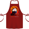 Fire Hazard Too Hot to Handle Astronaut Space Cotton Apron 100% Organic Maroon