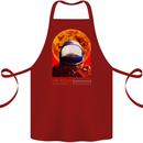 Fire Hazard Too Hot to Handle Astronaut Space Cotton Apron 100% Organic Maroon