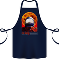 Fire Hazard Too Hot to Handle Astronaut Space Cotton Apron 100% Organic Navy Blue