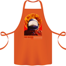 Fire Hazard Too Hot to Handle Astronaut Space Cotton Apron 100% Organic Orange