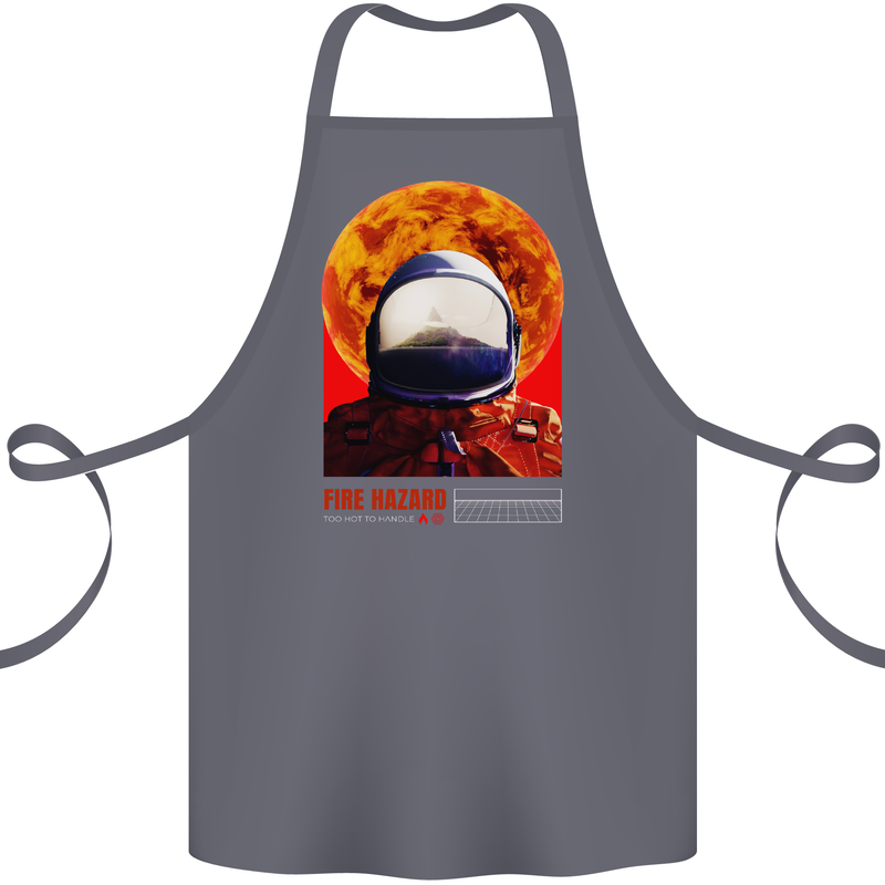 Fire Hazard Too Hot to Handle Astronaut Space Cotton Apron 100% Organic Steel