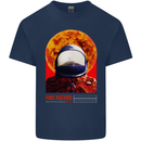 Fire Hazard Too Hot to Handle Astronaut Space Kids T-Shirt Childrens Navy Blue