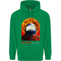 Fire Hazard Too Hot to Handle Astronaut Space Mens 80% Cotton Hoodie Irish Green