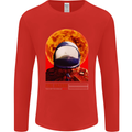 Fire Hazard Too Hot to Handle Astronaut Space Mens Long Sleeve T-Shirt Red