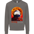 Fire Hazard Too Hot to Handle Astronaut Space Mens Sweatshirt Jumper Charcoal