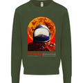 Fire Hazard Too Hot to Handle Astronaut Space Mens Sweatshirt Jumper Forest Green