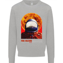 Fire Hazard Too Hot to Handle Astronaut Space Mens Sweatshirt Jumper Sports Grey