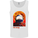 Fire Hazard Too Hot to Handle Astronaut Space Mens Vest Tank Top White