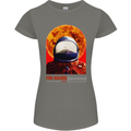 Fire Hazard Too Hot to Handle Astronaut Space Womens Petite Cut T-Shirt Charcoal