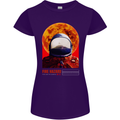 Fire Hazard Too Hot to Handle Astronaut Space Womens Petite Cut T-Shirt Purple