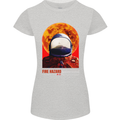 Fire Hazard Too Hot to Handle Astronaut Space Womens Petite Cut T-Shirt Sports Grey