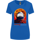 Fire Hazard Too Hot to Handle Astronaut Space Womens Wider Cut T-Shirt Royal Blue