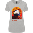 Fire Hazard Too Hot to Handle Astronaut Space Womens Wider Cut T-Shirt Sports Grey