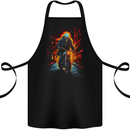 Fire Skull Rider Cafe Racer Motorcycle Biker Cotton Apron 100% Organic Black
